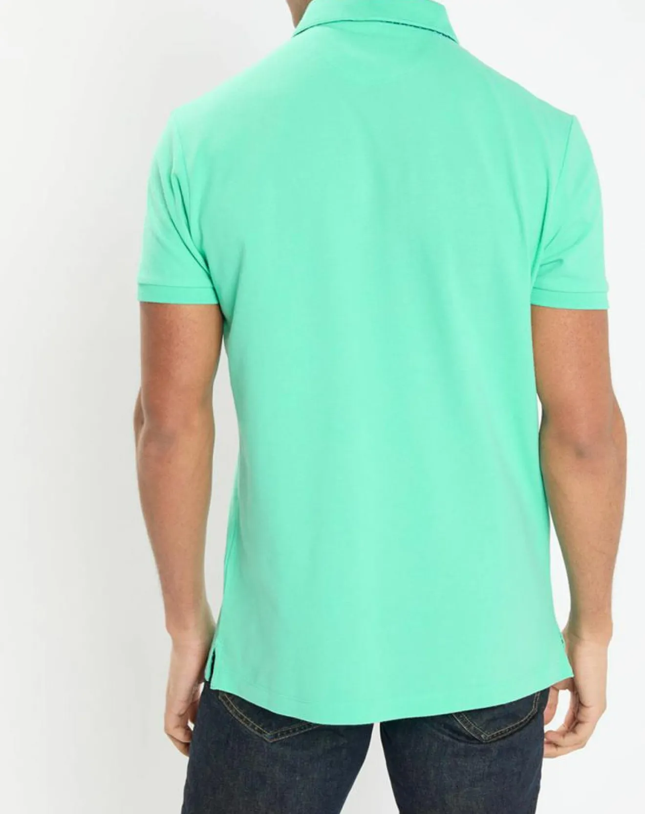 New Hackett London Polo Regular Fit uni piqué vert clair