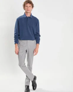 Homme Hackett London Polo Slim Fit en Jersey Rugby bleu