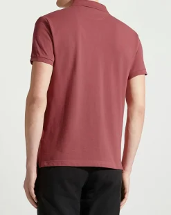 Homme Hackett London Polo Slim Fit manches courtes uni piqué rouge