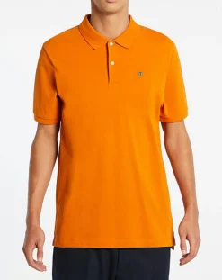 Homme Scotch & Soda Polo Slim Fit piqué orange