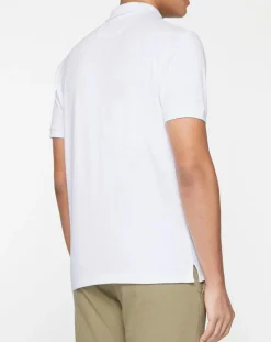 Sale Hackett London Polo Slim Fit uni blanc