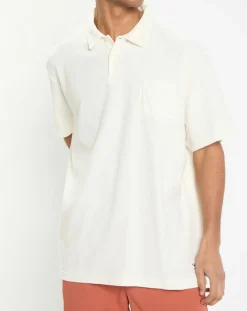 New Hackett London Polo Slim Fit uni éponge écru