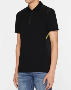 Homme Hackett London Polo Slim Fit zippé Aston Martin Racing body bisoter noir