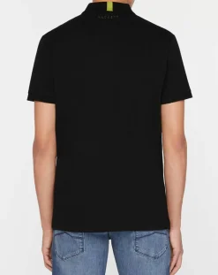 Homme Hackett London Polo Slim Fit zippé Aston Martin Racing body bisoter noir