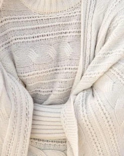 Clearance Lauren Vidal Poncho en Laine & Cachemire Roca crème