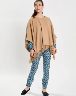Femme Le Chat Poncho en Laine mélangée Foehn beige