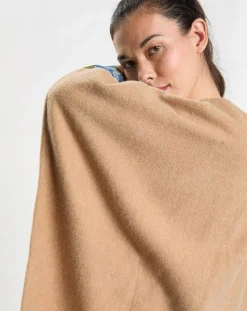 Femme Le Chat Poncho en Laine mélangée Foehn beige