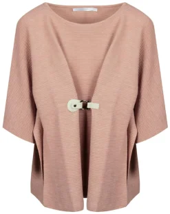 Femme Lauren Vidal Poncho en Laine mélangée Store rose antique