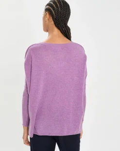 Femme Cashmere Tribu Poncho large 100% Cachemire col V Emma orchidée