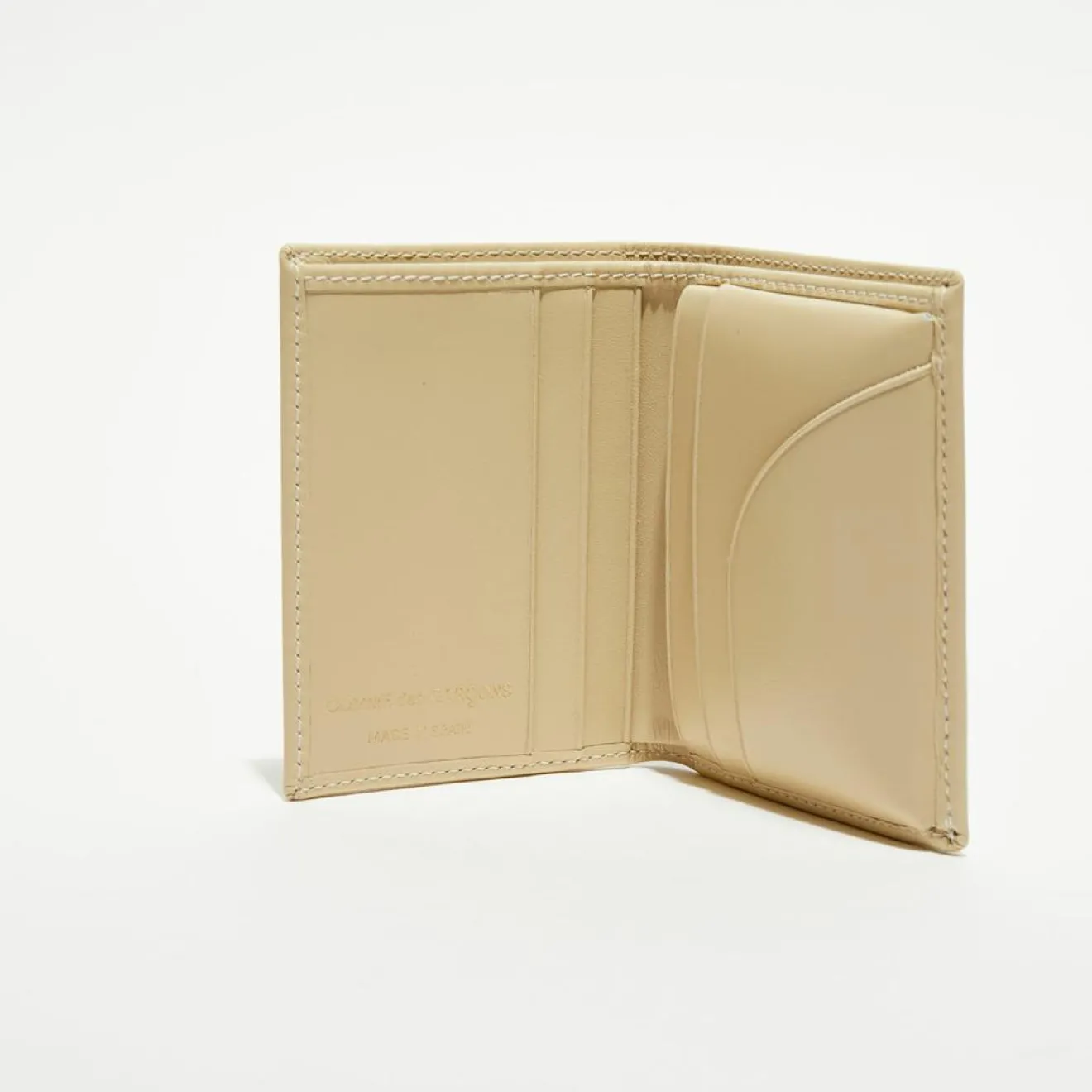 Comme des Garçons Porte-cartes classique en Cuir blanc cassé - 10.5x7.50x2.0 cm