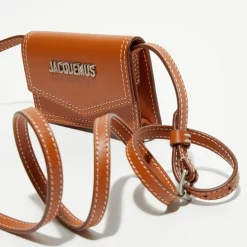 Homme Jacquemus Porte-cartes tour-de-cou en Cuir Le Chouchou Homme marron - 10x7 cm