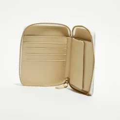 Femme Comme des Garçons Portefeuille classique en Cuir blanc cassé - 12.5x10.5 cm