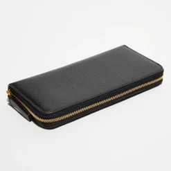 Femme Mulberry Portefeuille en Cuir Plaque noir - 9.5x19 cm