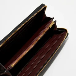 Femme Mulberry Portefeuille en Cuir Plaque noir - 9.5x19 cm