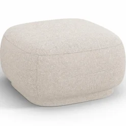 Mazzini Sofas Pouf Linden Chenille beige - 65x65x39 cm