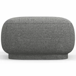 Mazzini Sofas Pouf Linden Chenille gris foncé - 65x65x39 cm