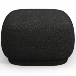 Mazzini Sofas Pouf Linden Chenille noir - 65x65x39 cm