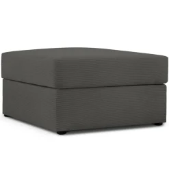 Mazzini Sofas Pouf Quince gris foncé - 64x64x37 cm