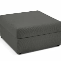 Mazzini Sofas Pouf Quince gris foncé - 64x64x37 cm