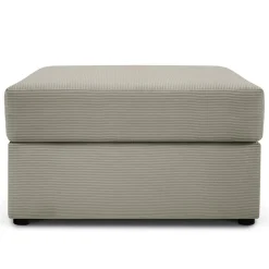 Sale Mazzini Sofas Pouf Quince Velours côtelé gris clair - 64x64x37 cm