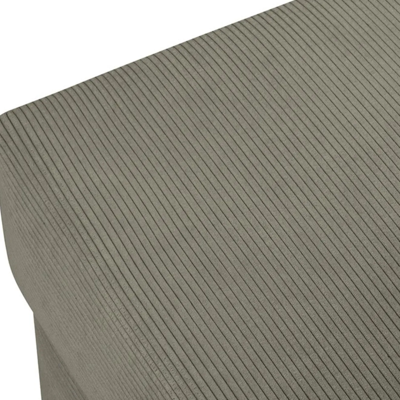 Sale Mazzini Sofas Pouf Quince Velours côtelé gris clair - 64x64x37 cm