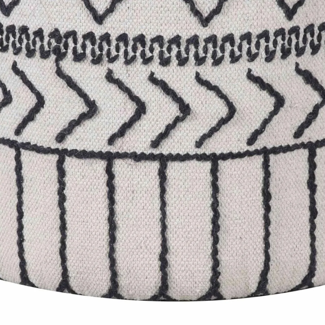 Online Bois & Chiffons Pouf tribal 45 cm de haut Acacia M&M offer Gris argent - 60x60x45 cm