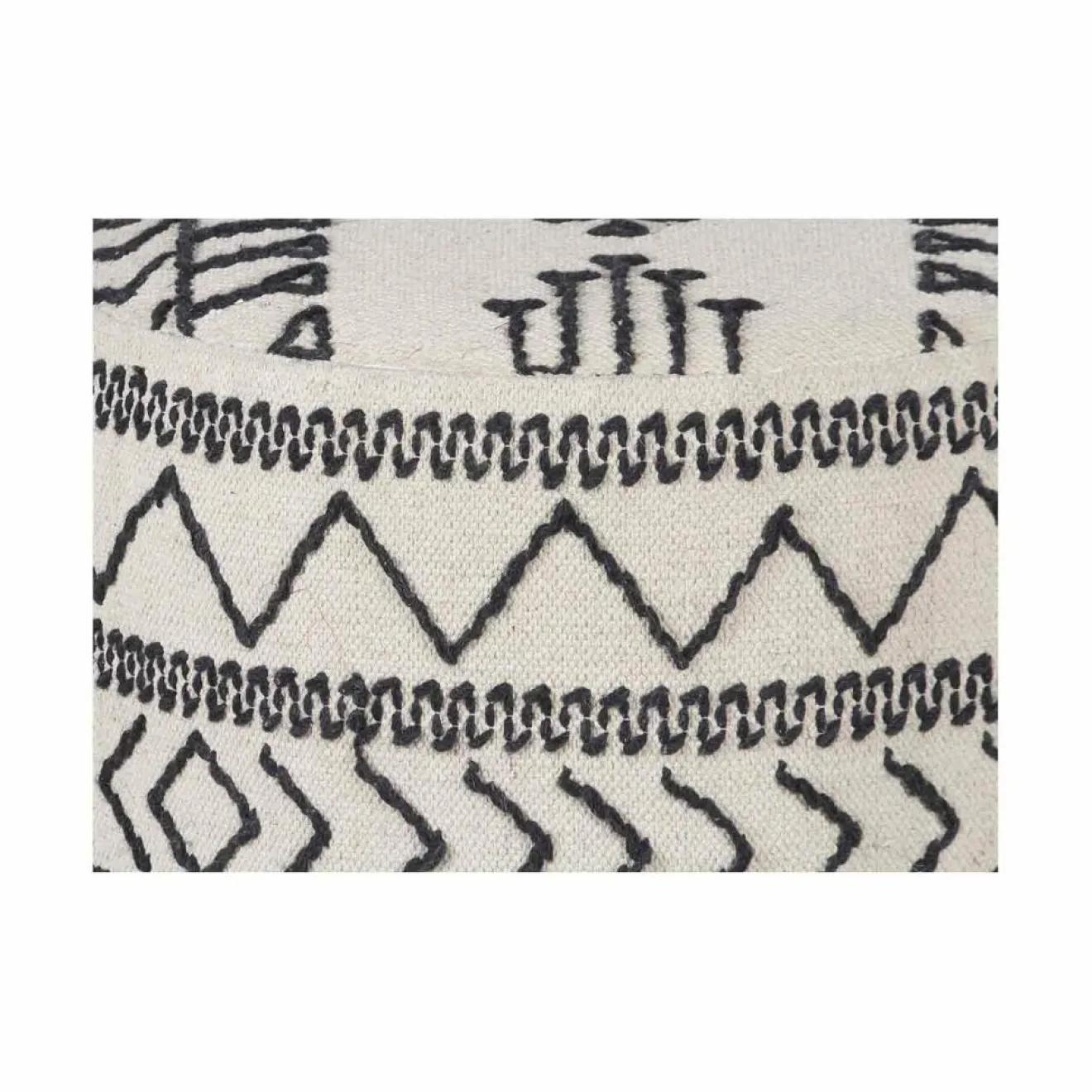 Online Bois & Chiffons Pouf tribal 45 cm de haut Acacia M&M offer Gris argent - 60x60x45 cm