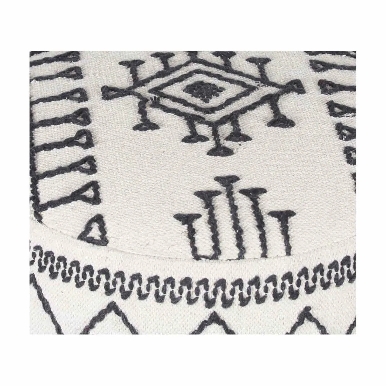 Online Bois & Chiffons Pouf tribal 45 cm de haut Acacia M&M offer Gris argent - 60x60x45 cm