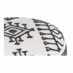 Online Bois & Chiffons Pouf tribal 45 cm de haut Acacia M&M offer Gris argent - 60x60x45 cm