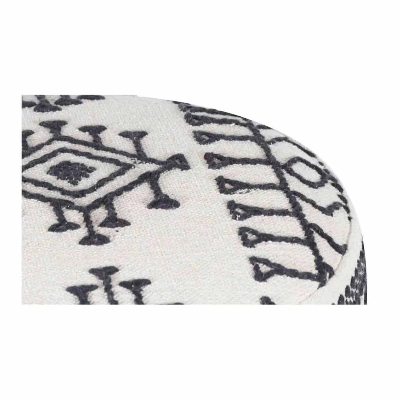 Online Bois & Chiffons Pouf tribal 45 cm de haut Acacia M&M offer Gris argent - 60x60x45 cm