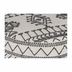 Bois & Chiffons Pouf tribal rond 90 cm Acacia M&M offer Gris argent - 90x90x45 cm