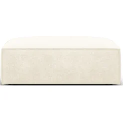 Mazzini Sofas Pouf Vanda beige clair - 100x80x36 cm