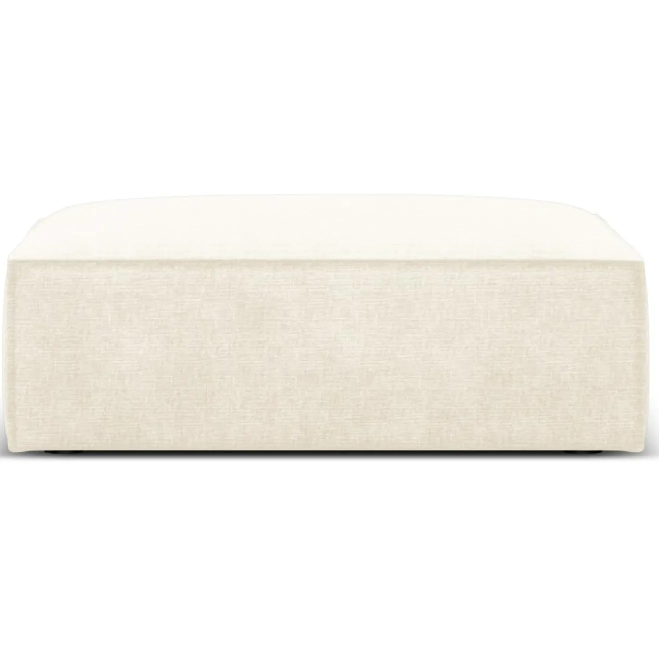 Mazzini Sofas Pouf Vanda beige clair - 100x80x36 cm