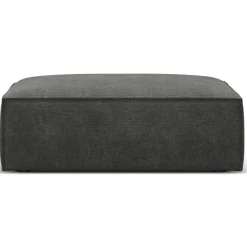 Mazzini Sofas Pouf Vanda gris - 100x80x36 cm