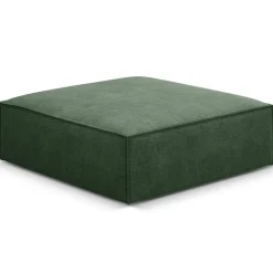 Outlet Mazzini Sofas Pouf Vanda vert bouteille - 100x80x36 cm