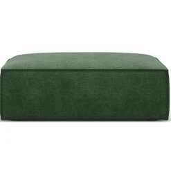 Outlet Mazzini Sofas Pouf Vanda vert bouteille - 100x80x36 cm