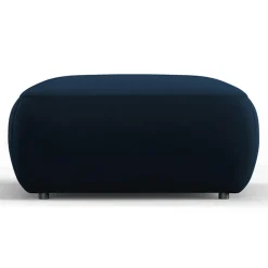 Outlet Mazzini Sofas Pouf Velours Jasmin bleu roi - 75x75x36 cm