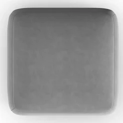 Outlet Mazzini Sofas Pouf Velours Jasmin gris - 75x75x36 cm