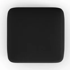 Mazzini Sofas Pouf Velours Jasmin noir - 75x75x36 cm