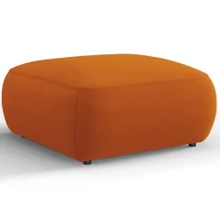 Mazzini Sofas Pouf Velours Jasmin terracotta - 75x75x36 cm