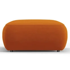 Mazzini Sofas Pouf Velours Jasmin terracotta - 75x75x36 cm