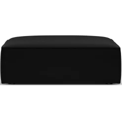 Clearance Mazzini Sofas Pouf Velours Vanda noir - 100x80x36 cm