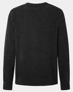 Homme Hackett London Pull 100% Laine Mérinos Harry Dog gris foncé