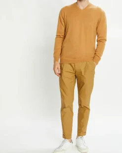 Online Galeries Lafayette Pull 100% Cachemire Avy col V beige