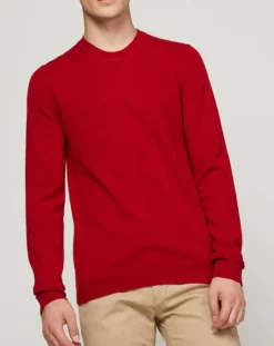 Best Galeries Lafayette Pull 100% Cachemire Bachsweat col rond rouge