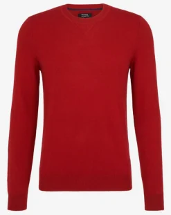 Best Galeries Lafayette Pull 100% Cachemire Bachsweat col rond rouge