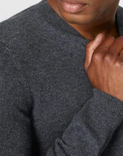 Best Galeries Lafayette Pull 100% Cachemire Bachve col V gris foncé
