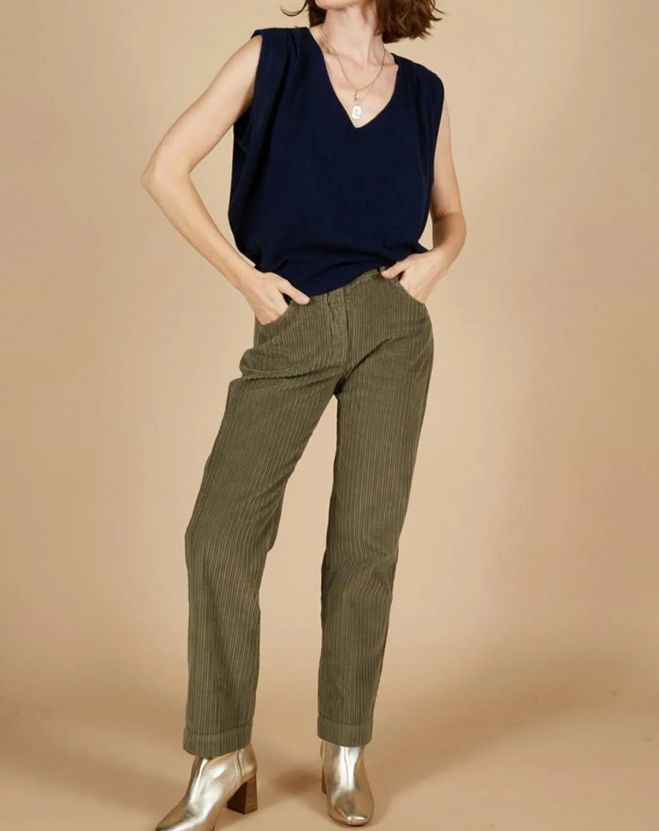 Online Cashmere Tribu Pull 100% Cachemire Bella épaulettes nuit