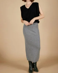 New Cashmere Tribu Pull 100% Cachemire Bella épaulettes noir