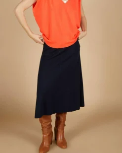 New Cashmere Tribu Pull 100% Cachemire Bella épaulettes corail fluo